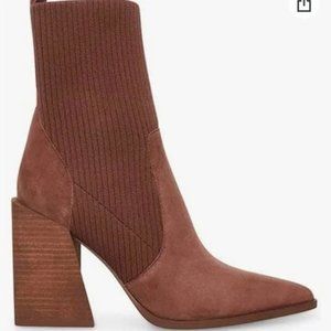 Steve Madden Size 8 Tackle Ankle Boot - Cognac/Tan Suede